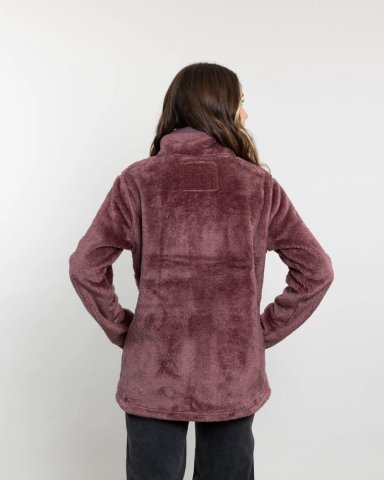 POLERON MUJER POLAR SHAGGY BONDED CIRUELA POLEMIC - 3