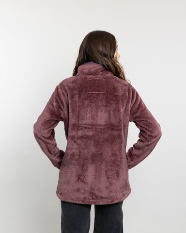 POLERON MUJER POLAR SHAGGY BONDED CIRUELA POLEMIC - 3
