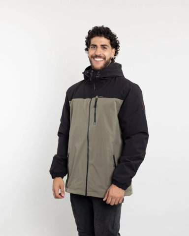 PARKA HOMBRE WATERPROOF CON MICROPOLAR CAFE  POLEMIC - 2