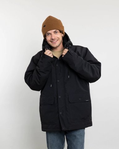 PARKA HOMBRE WATERPROOF FORRADA EN SHERPA NEGRO POLEMIC - 2