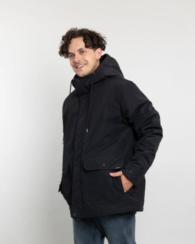 PARKA HOMBRE WATERPROOF FORRADA EN SHERPA NEGRO POLEMIC - 3