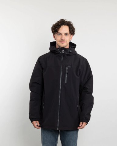 PARKA HOMBRE WATERPROOF CON MICROPOLAR NEGRO POLEMIC - 2