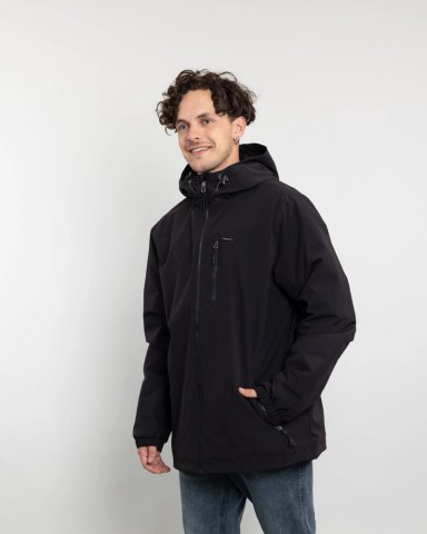 PARKA HOMBRE WATERPROOF CON MICROPOLAR NEGRO POLEMIC - 3