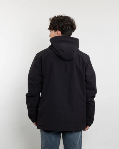 PARKA HOMBRE WATERPROOF CON MICROPOLAR NEGRO POLEMIC - 4