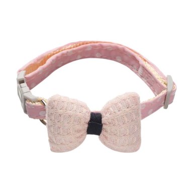 COLLAR DE ALGODON LAZO PARA MASCOTAS PEQUEÑAS GATO Y PERRO AMARILLO - 1