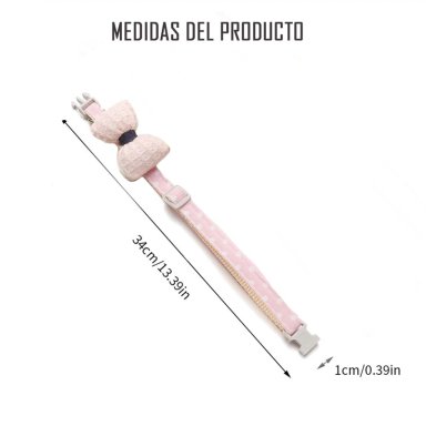 COLLAR DE ALGODON LAZO PARA MASCOTAS PEQUEÑAS GATO Y PERRO AMARILLO - 2