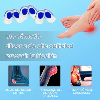 PLANTILLAS ORTOPÉDICAS PAD04 TALONERAS SILICONA ESPOLON FASCITIS S M - 7