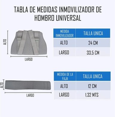 INMOVILIZADOR DE HOMBRO AJUSTABLE CABESTRILLO TALLA UNICA - 4