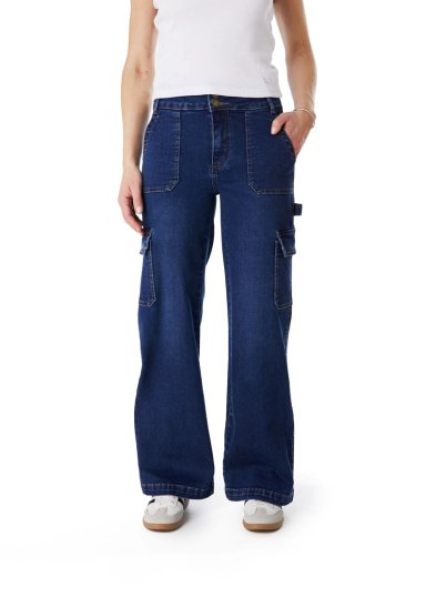 JEANS NAOS PALAZZO CARGO AZUL MEDIO | EFESIS - 1
