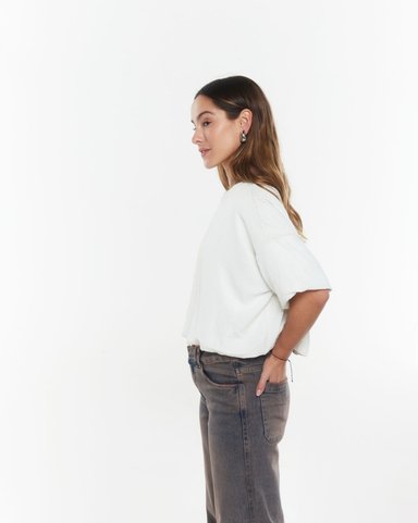 POLERA EBBE OVERSIZE GLOBO CRUDO EFESIS - 3