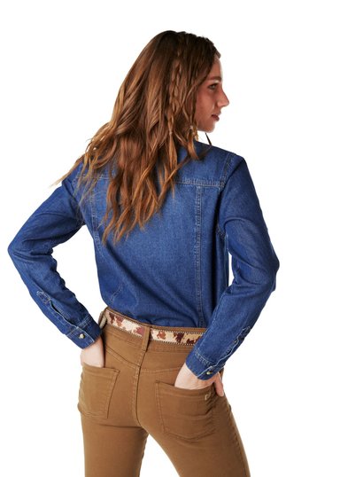 BLUSA BLUMI REGULAR DENIM AZUL EFESIS - 4