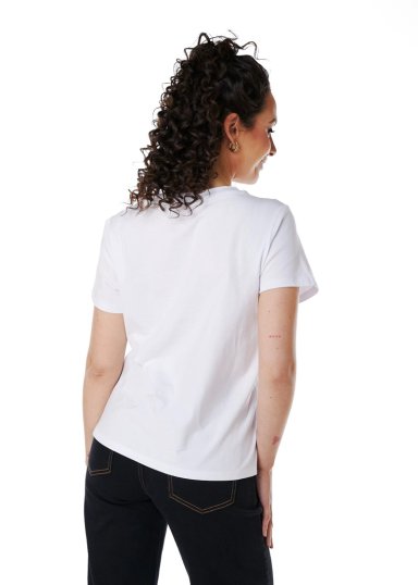 POLERA MILA REGULAR ESTAMPADO Y LENTEJUELAS BLANCO EFESIS - 5