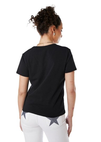 POLERA SARAI REGULAR ESTAMPADO Y TACHAS NEGRO EFESIS - 4