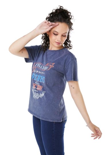 POLERA IKER REGULAR ESTAMPADA AZUL EFESIS - 6