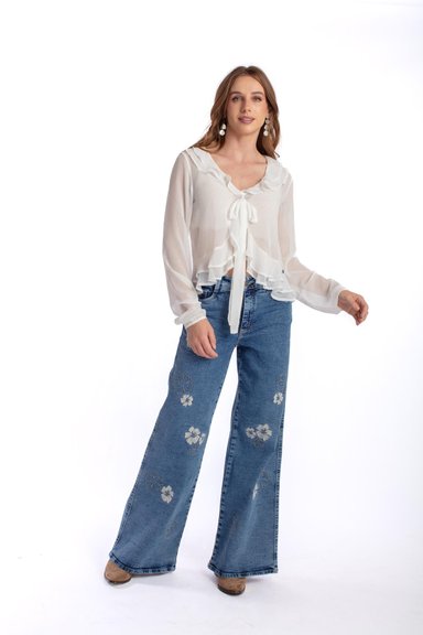 BLUSA SPEARS REGULAR VUELOS DELANTEROS BLANCO EFESIS - 1