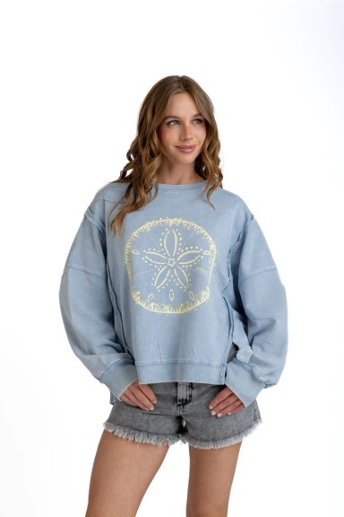 POLERON KIOTO OVERSIZE CORTES Y ESTAMPADO CELESTE EFESIS - 2