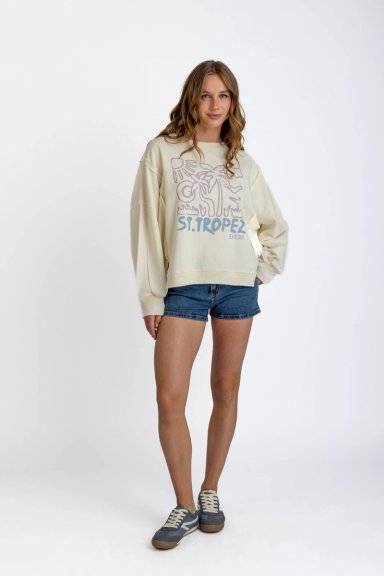 POLERON KIOTO OVERSIZE CORTES Y ESTAMPADO CRUDO EFESIS - 1