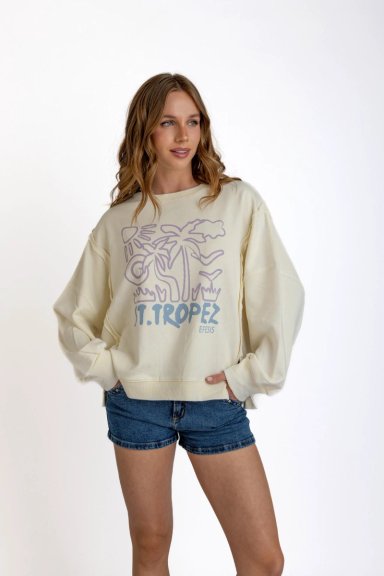 POLERON KIOTO OVERSIZE CORTES Y ESTAMPADO CRUDO EFESIS - 3