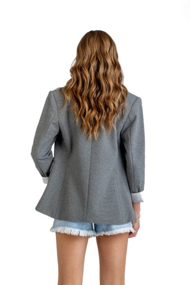 BLAZER BLAZ REGULAR MANGA ROLL UP GRIS EFESIS - 4