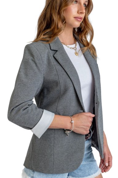 BLAZER BLAZ REGULAR MANGA ROLL UP GRIS EFESIS - 5
