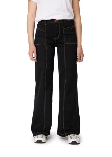 JEANS PIRAGI PALAZZO HILO CONTRATONO Y BOLSILLO INCRUSTADO NEGRO EFESIS - 2