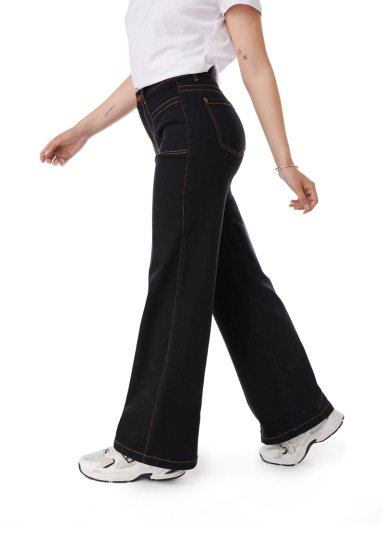 JEANS PIRAGI PALAZZO HILO CONTRATONO Y BOLSILLO INCRUSTADO NEGRO EFESIS - 3