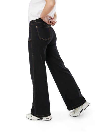 JEANS PIRAGI PALAZZO HILO CONTRATONO Y BOLSILLO INCRUSTADO NEGRO EFESIS - 4