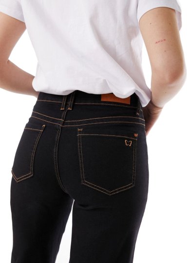JEANS PIRAGI PALAZZO HILO CONTRATONO Y BOLSILLO INCRUSTADO NEGRO EFESIS - 5