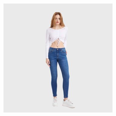 JEANS MUJER SUPER SKINNY ESTELA AZUL FASHION'S PARK - 4