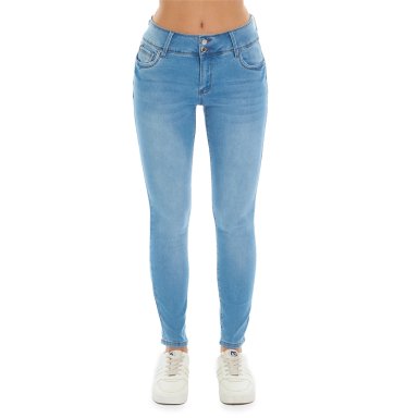 JEANS MUJER SKINNY KIM LAVADO AZUL CLARO - 1