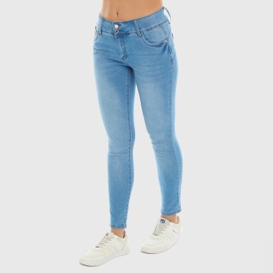 JEANS MUJER SKINNY KIM LAVADO AZUL CLARO - 2