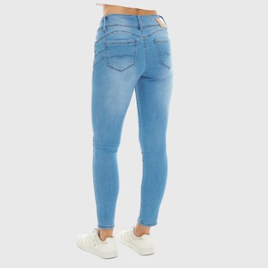 JEANS MUJER SKINNY KIM LAVADO AZUL CLARO - 3