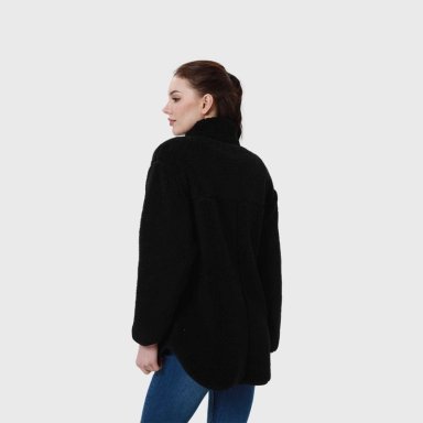 POLAR MUJER TIPO CHAQUETA BOLSILLO NEGRO - 3