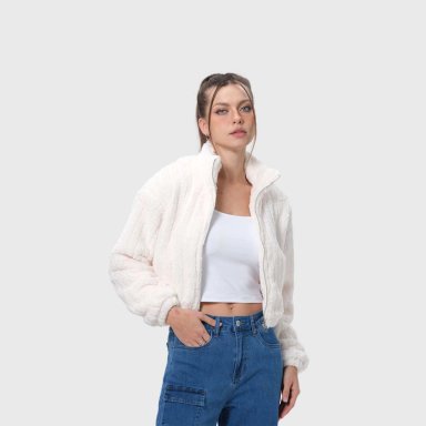 CHAQUETA MUJER TIPO POLAR CRUDO - 2