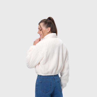 CHAQUETA MUJER TIPO POLAR CRUDO - 3