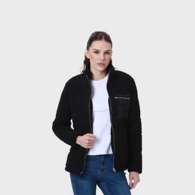 POLAR MUJER TIPO CHAQUETA PUFFA NEGRO II FSP - 2