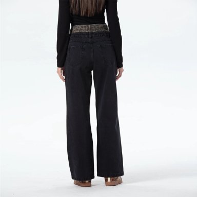 JEANS MUJER CINTURA CALCE RECTO NEGRO - 3