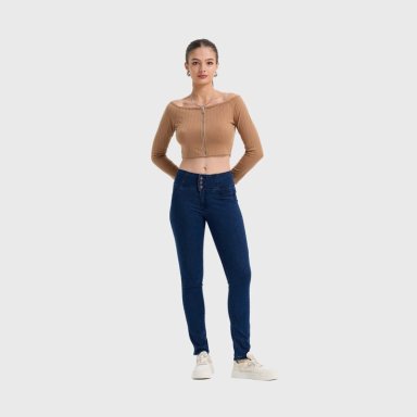 JEANS MUJER MODELO CASTILLA AZUL OSCURO - 4