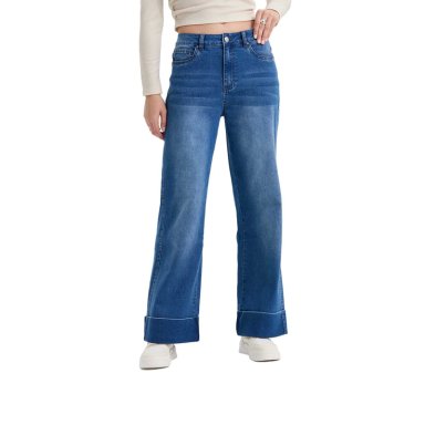 JEANS MUJER WIDE LEG BASTA AZUL - 1