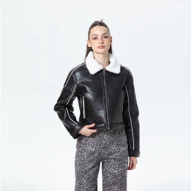CHAQUETA MUJER BONDED NEGRO II - 1