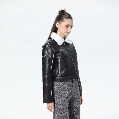 CHAQUETA MUJER BONDED NEGRO II - 2