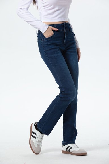 JEANS MUJER FLO CALCE RECTO AZUL OSCURO - 2