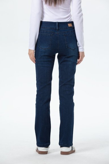 JEANS MUJER FLO CALCE RECTO AZUL OSCURO - 3