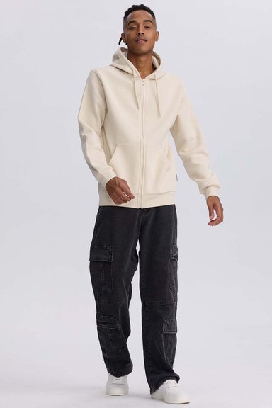 POLERÓN HOMBRE FULL ZIPPER BEIGE - 4