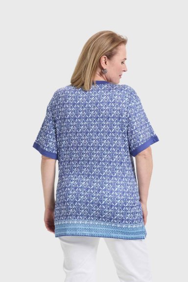 POLERA MUJER PRINT AZUL - 4