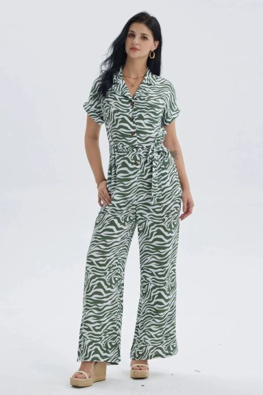 ENTERITOS MUJER LARGO BLANCO/ VERDE - 2