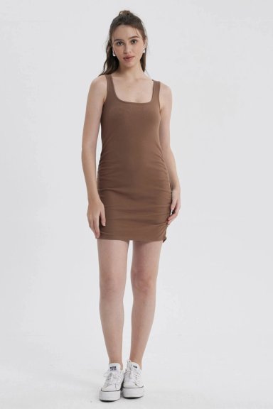 VESTIDO MUJER TUBO CHOCOLATE - 1