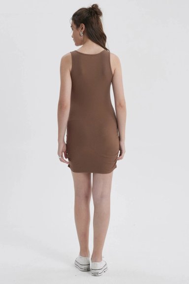VESTIDO MUJER TUBO CHOCOLATE - 4