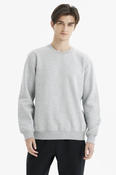 POLERON HOMBRE BASICO GRIS MELANGE - 1