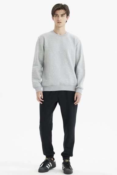 POLERON HOMBRE BASICO GRIS MELANGE - 4